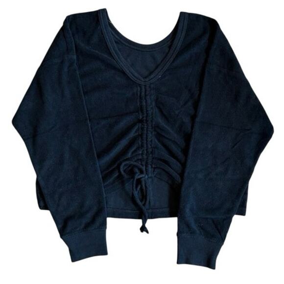 NWT Aerie Terry Cloth Scrunch Crop Top Size XS - Picture 1 of 5